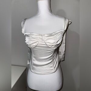 White corset top
